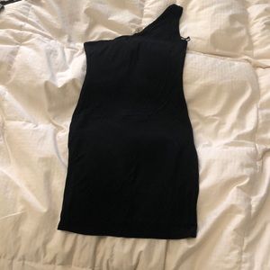Black one strap flattering tight dress